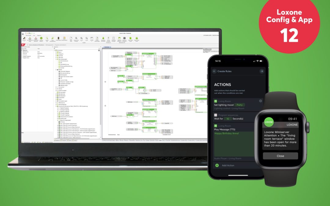 Predstavenie: Loxone Config, App 12 a aktualizácia Audioservera