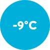 teplota - 9 °C