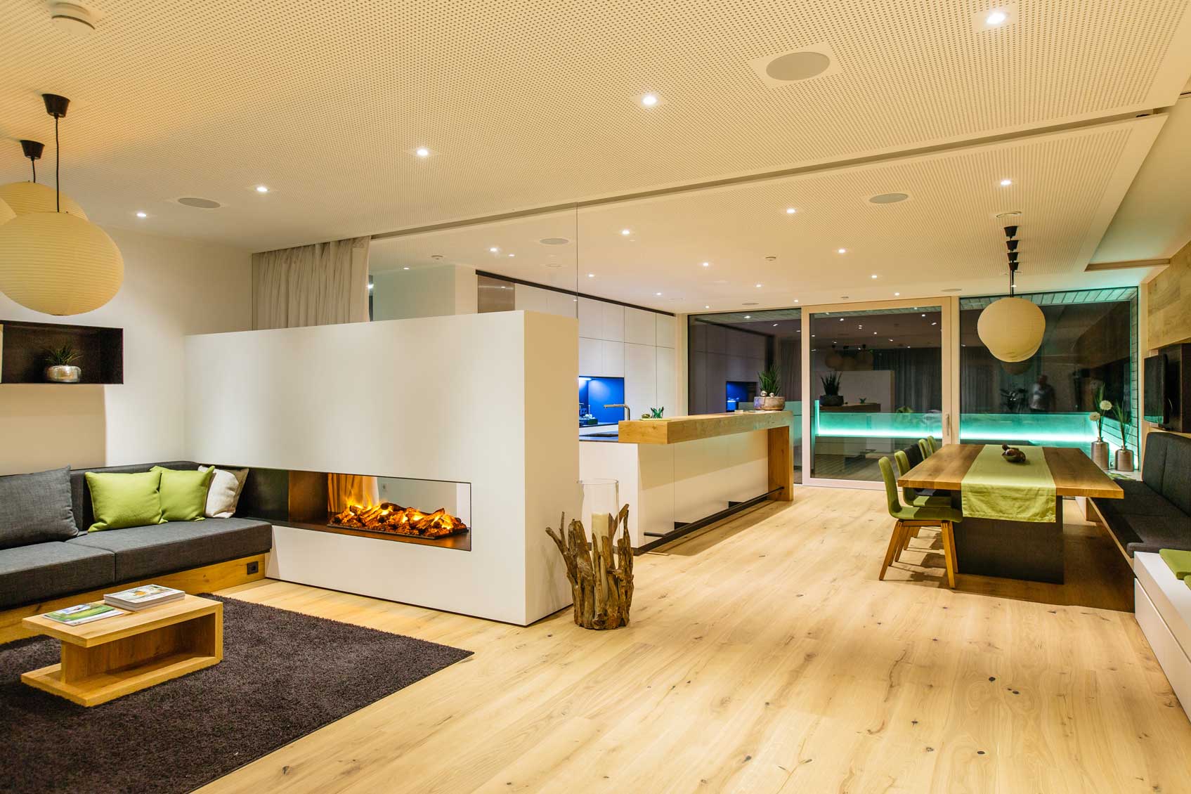 Aydınlık LED lambalarıyla Loxone Showhome