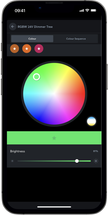Loxone App üzerinden aydınlatma kontrolü
